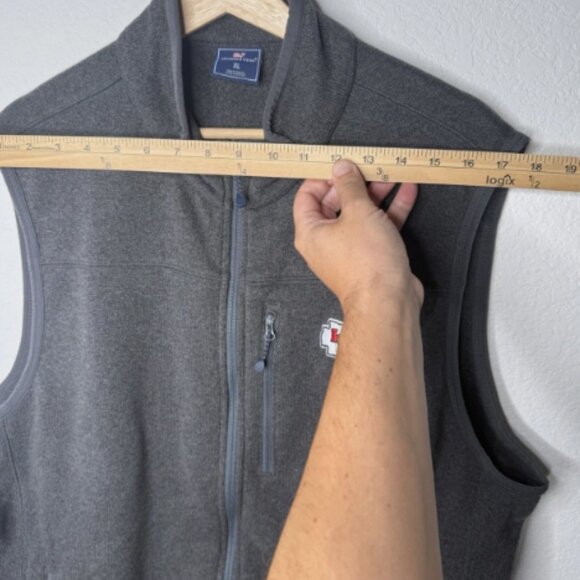 Vineyard Vines Kansas City Chiefs Fleece Full-Zip Men’s Sweater Vest XL Gray - Picture 10 of 14